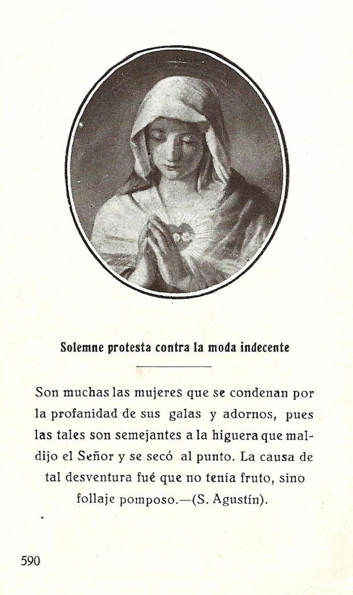 Solemne protesta contra la moda indecente