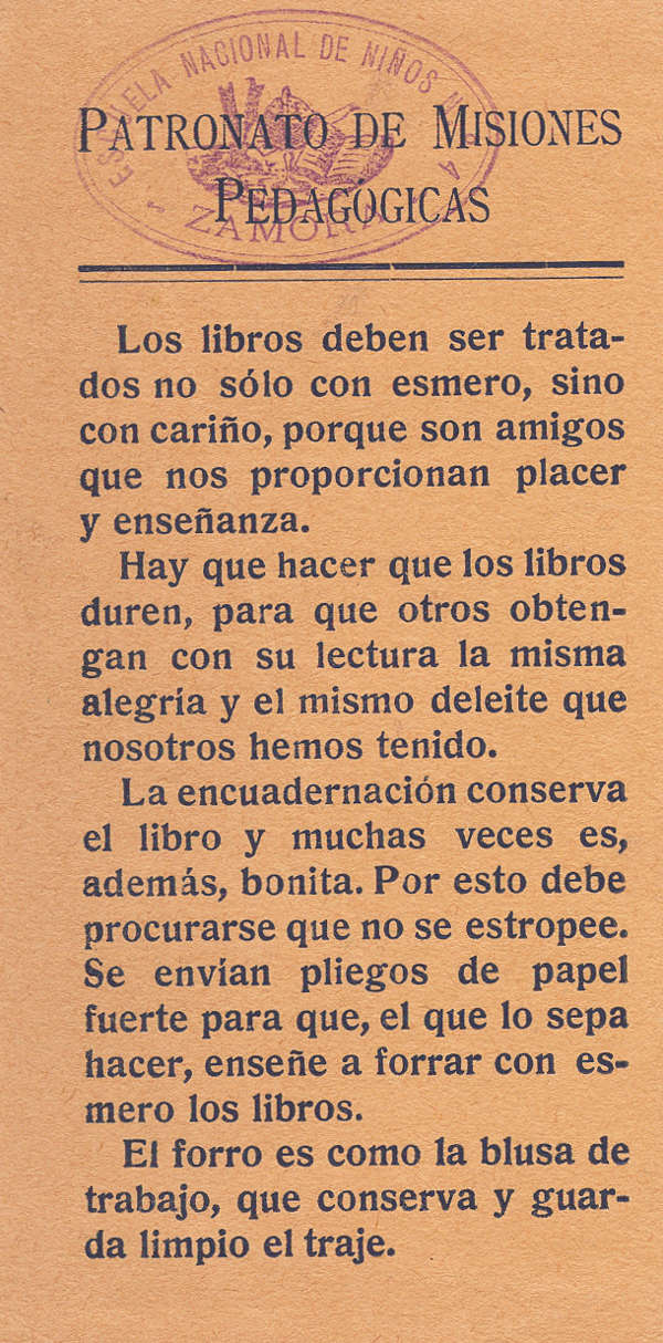 Marcapáginas para las bibliotecas de Misiones Pedagógicas