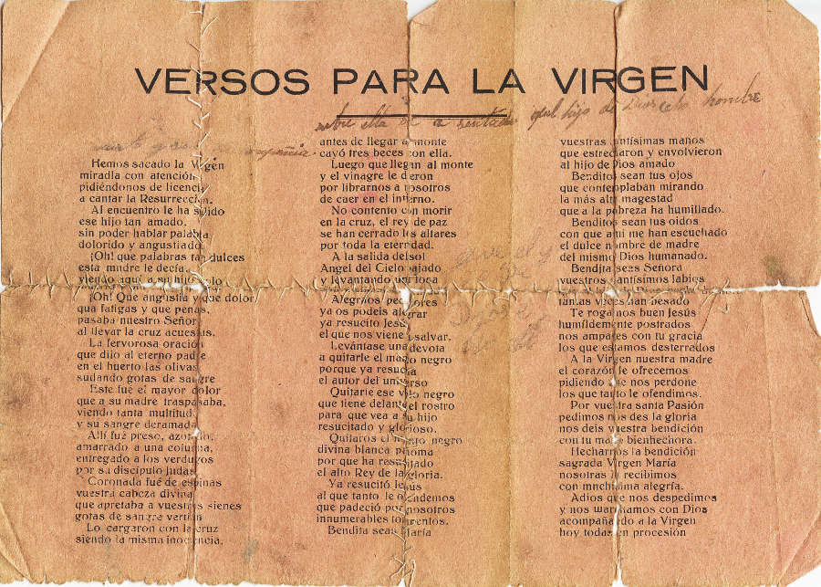 Versos para la Virgen
