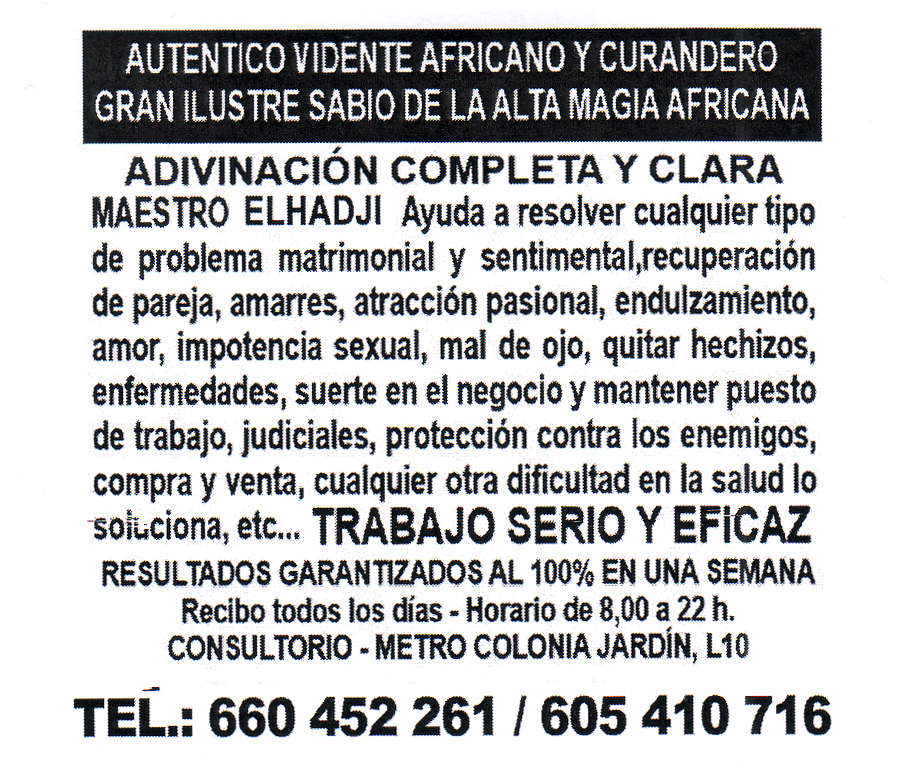 Auténtico vidente africano