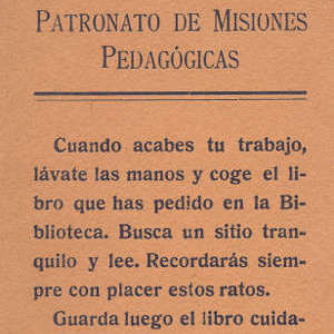 Marcapáginas para las bibliotecas de Misiones Pedagógicas