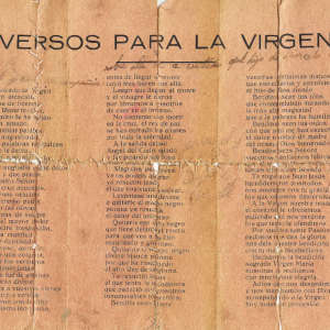 Hilvanando <i>Versos para la Virgen</i>
