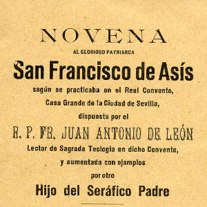 Novena al glorioso patriarca San Francisco de Asís