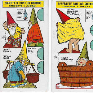Diviértete con los gnomos. Recorta y juega