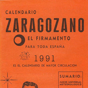 Calendario Zaragozano: el firmamento<br>para toda España. 1991