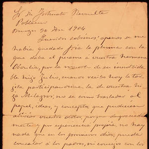 Fondo 21. Carta de pésame 1