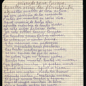Fondo 35. Mirando hacia Europa. Manuscrito