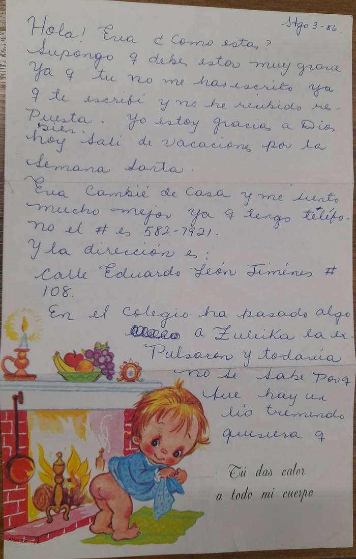 Fondo. Carta a Eva 1