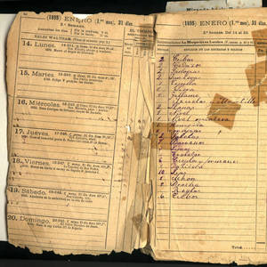 Fondo 35. Lista de herramientas en almanaque