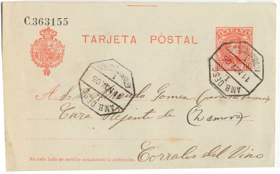 Fondo 24. 1905 tarjeta
