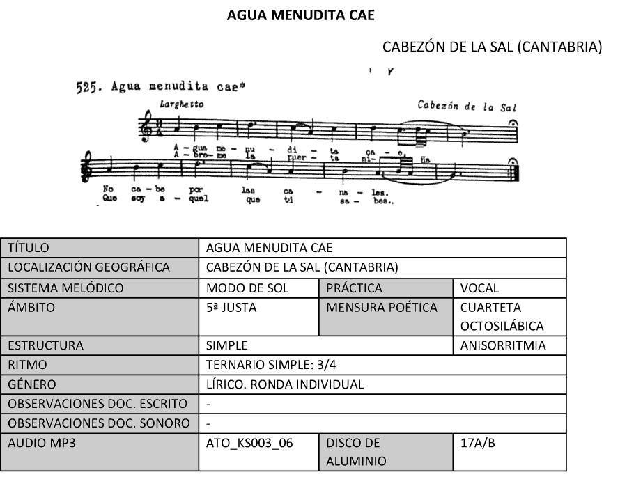 Agua menudita cae