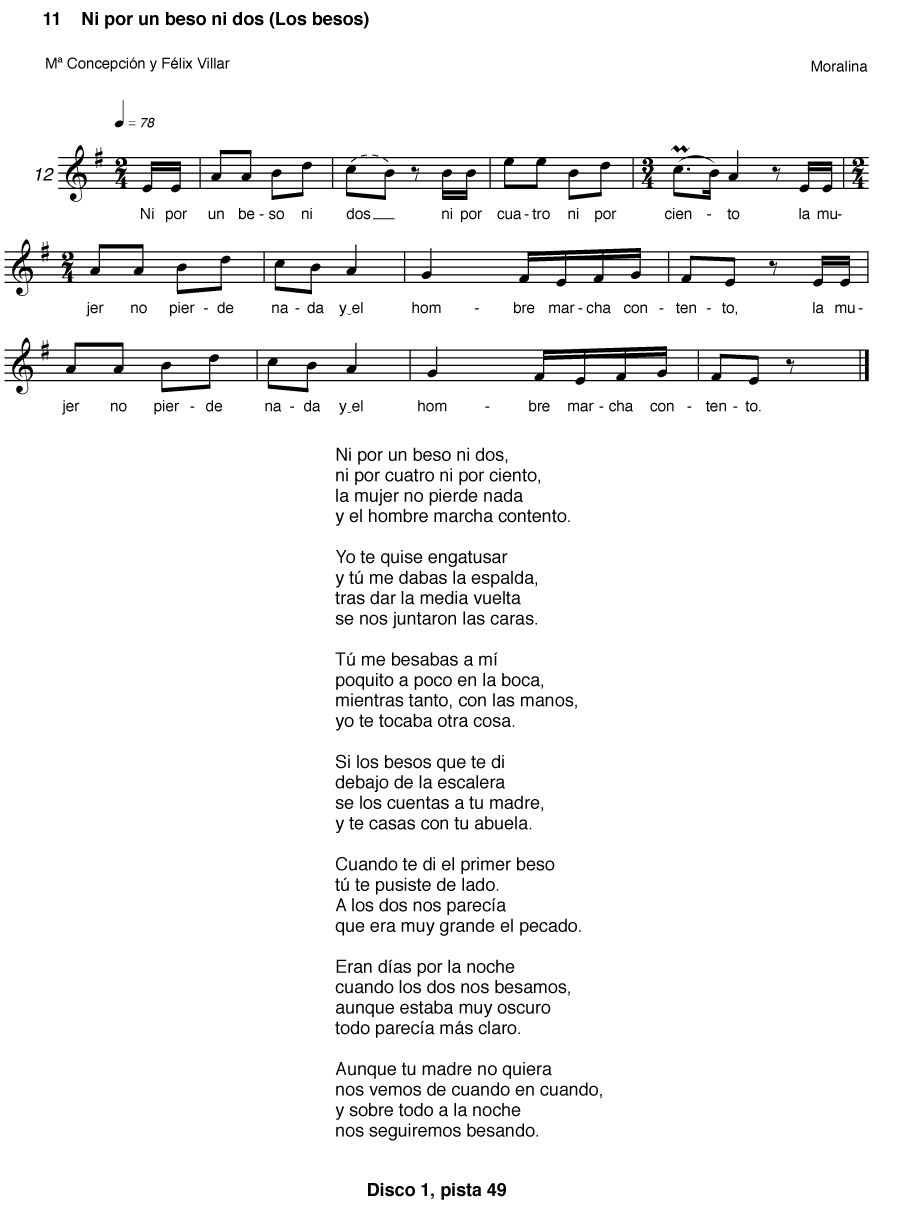 NI POR UN BESO NI DOS (LOS BESOS)