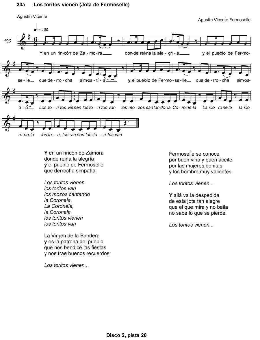 LOS TORITOS VIENEN (JOTA DE FERMOSELLE)