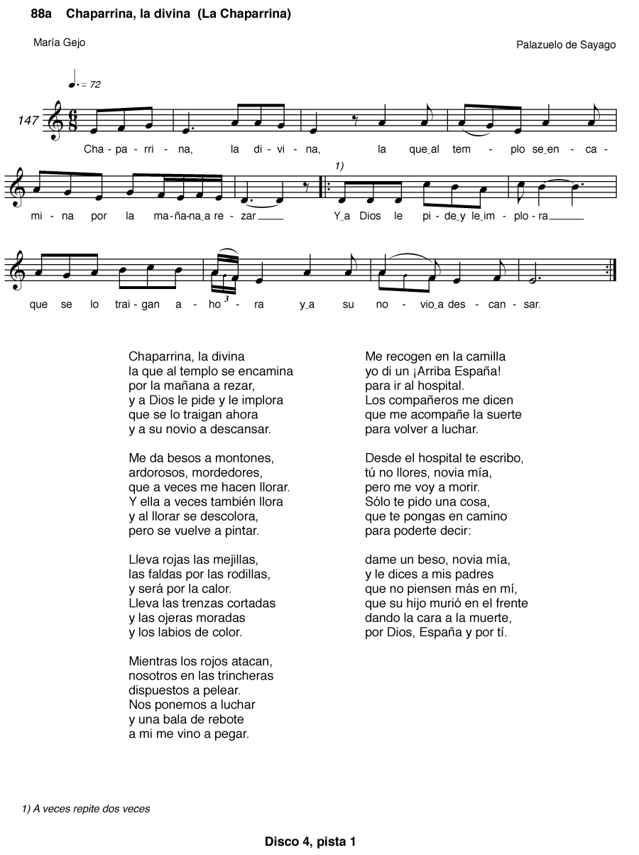 CHAPARRINA, LA DIVINA (LA CHAPARRINA)
