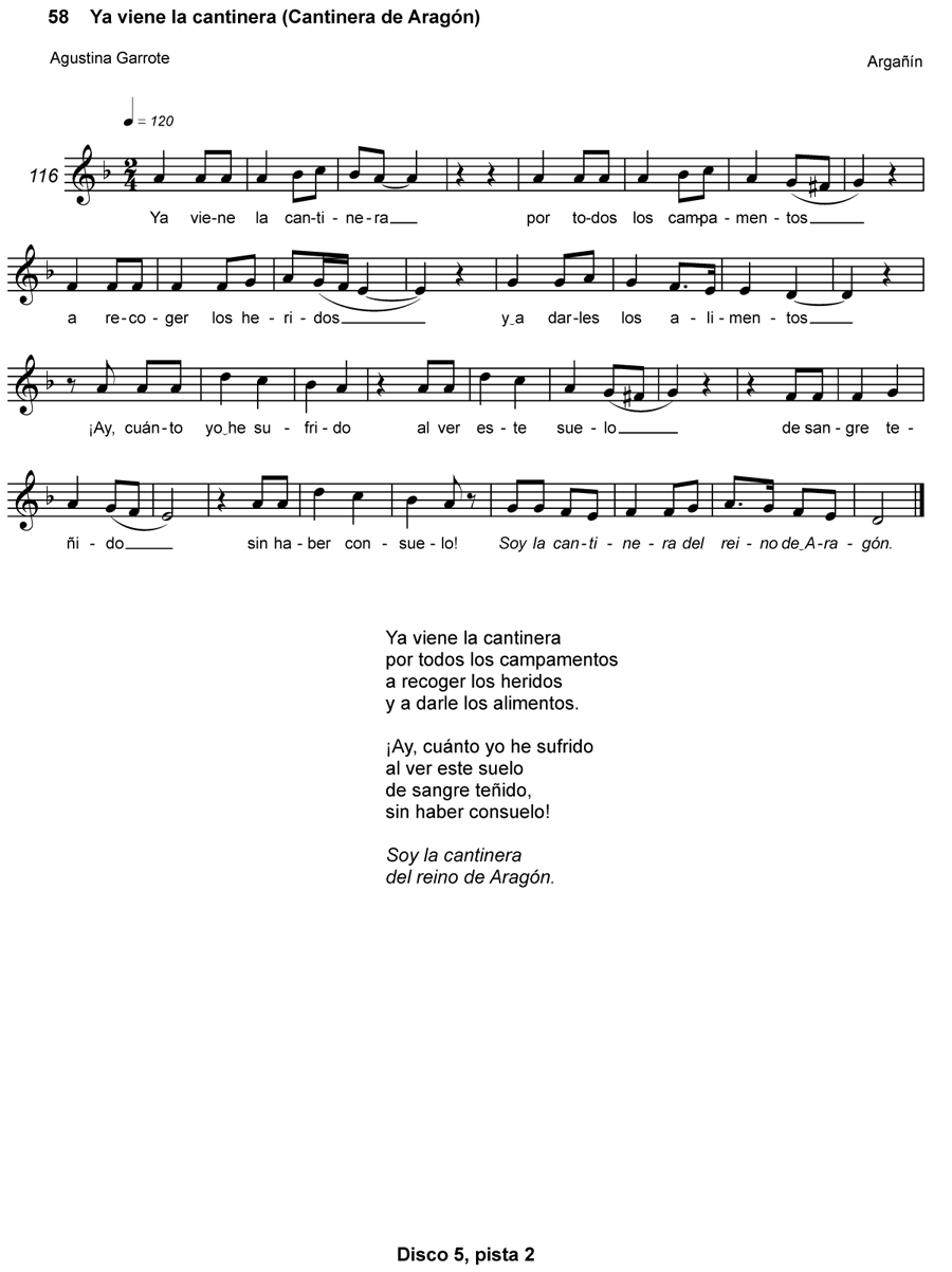 YA VIENE LA CANTINERA (CANTINERA DE ARAGÓN)