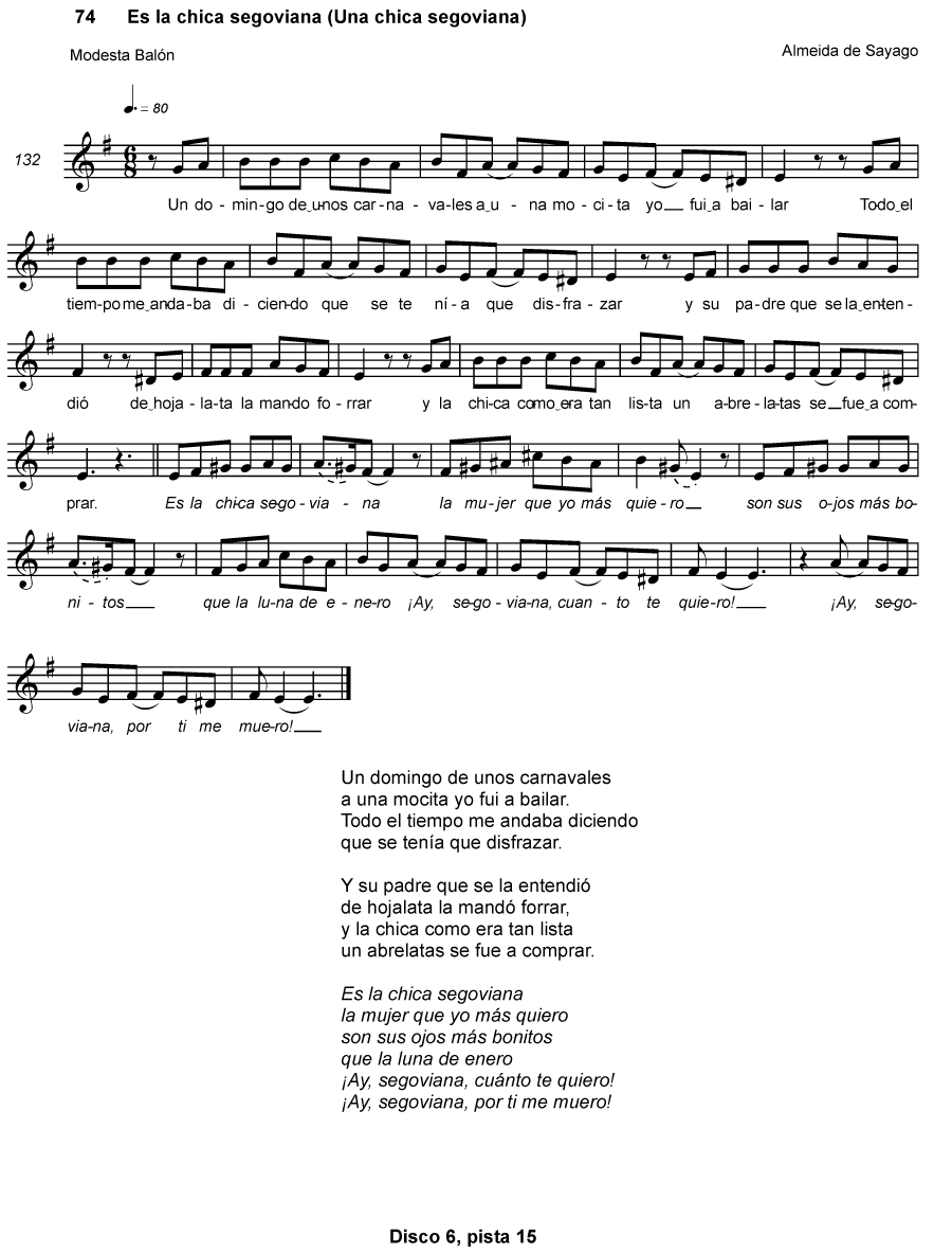ES LA CHICA SEGOVIANA (UNA CHICA SEGOVIANA)