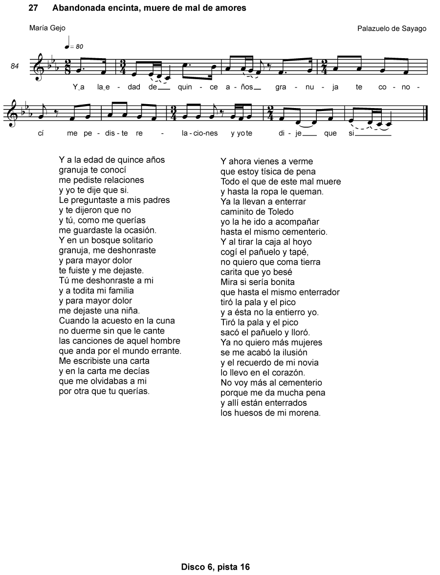 ABANDONADA ENCINTA, MUERE DE MAL DE AMORES (A LOS QUINCE AÑOS)