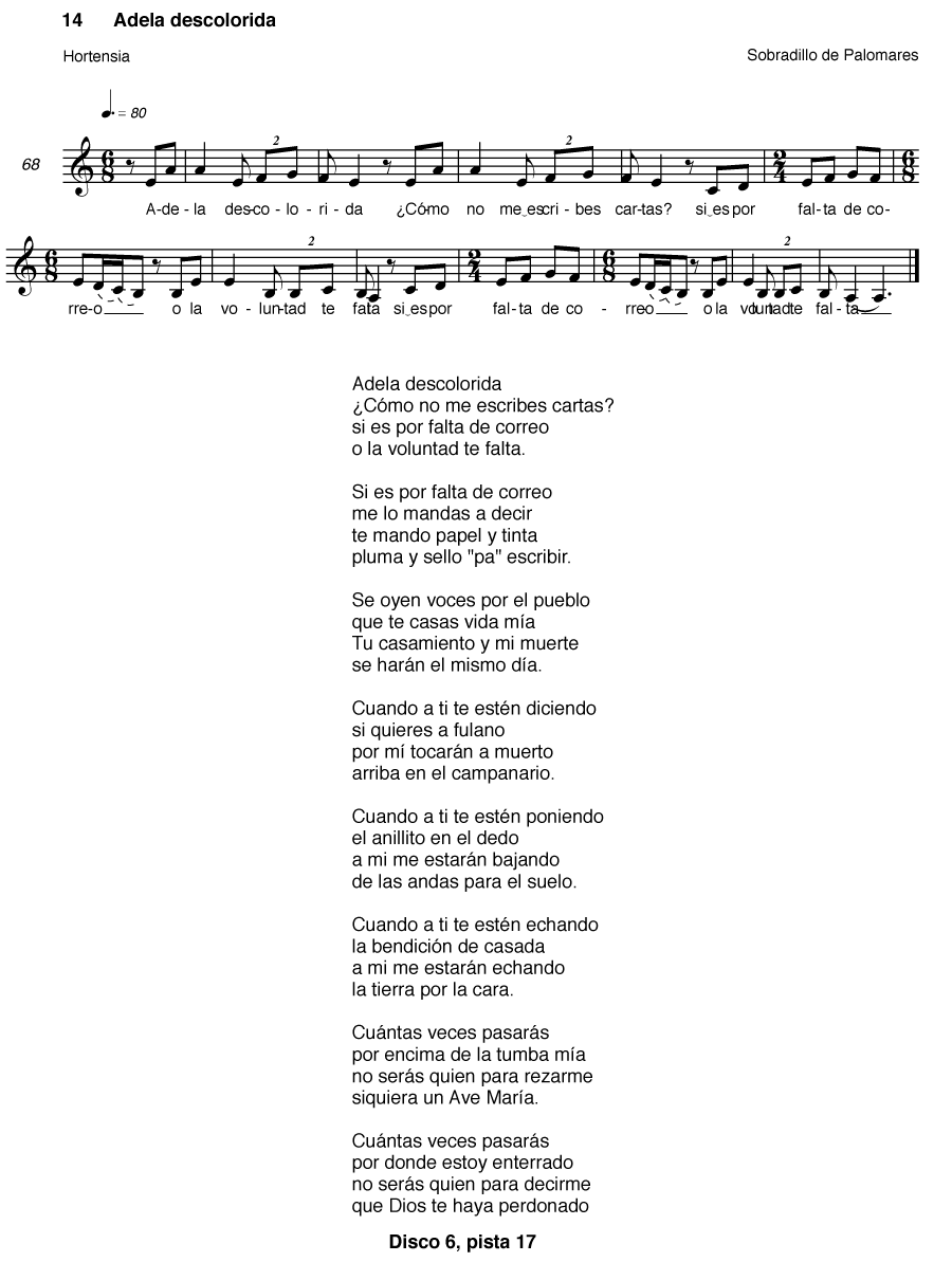 EL RONDADOR DESESPERADO (ADELA DESCOLORIDA)