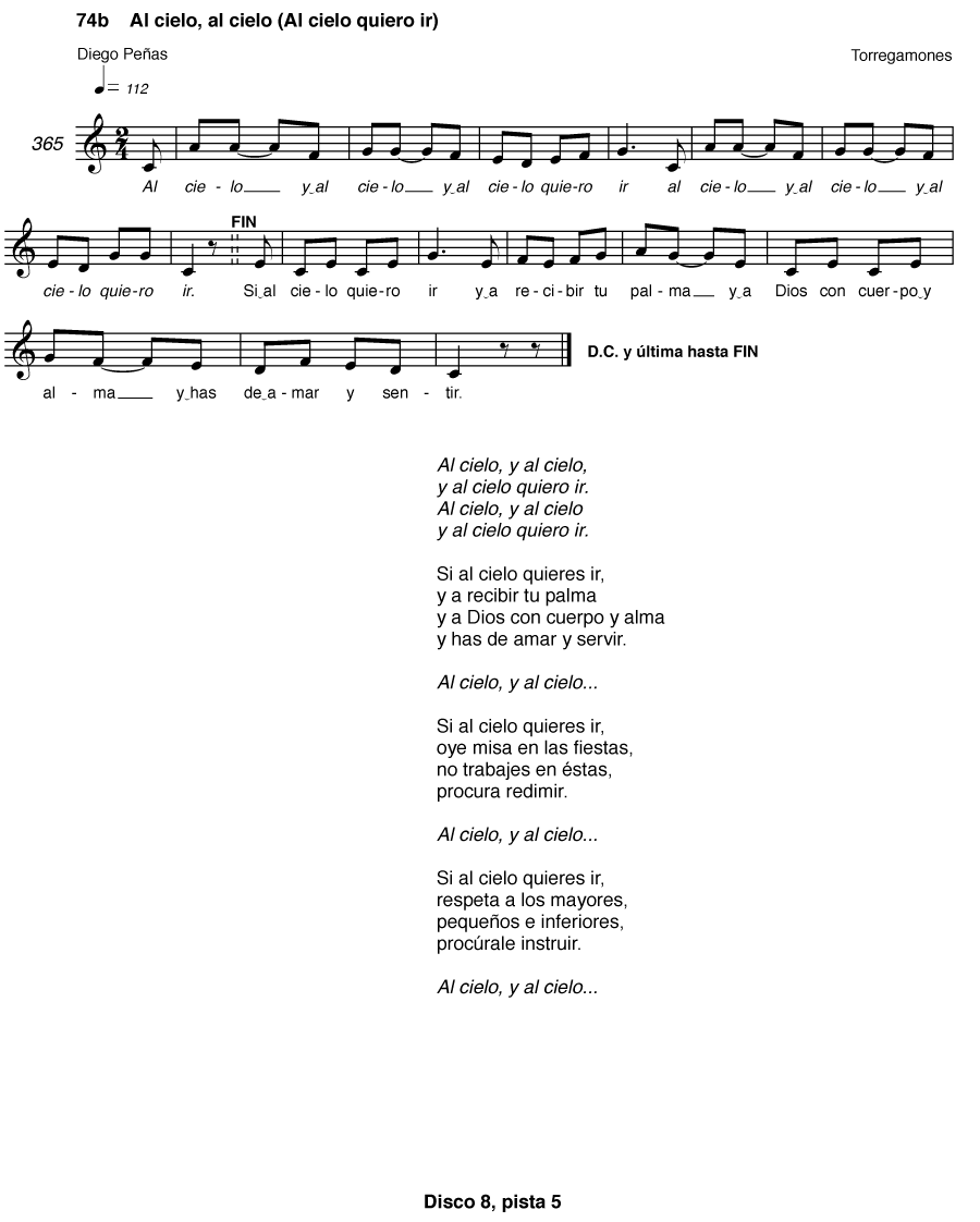 AL CIELO, AL CIELO (AL CIELO QUIERO IR)