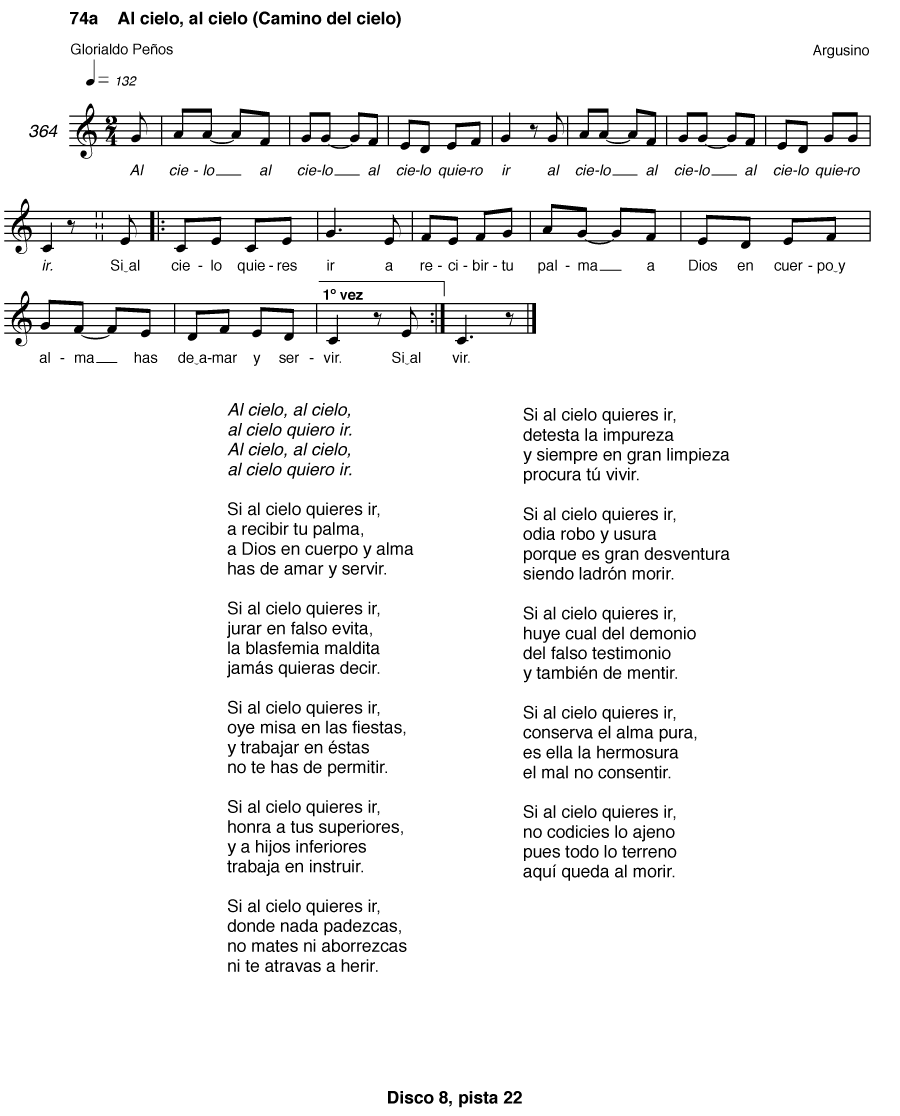 AL CIELO, AL CIELO (CAMINO DEL CIELO)