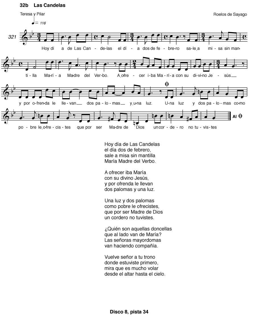 HOY DÍA DE LAS CANDELAS (LAS CANDELAS)