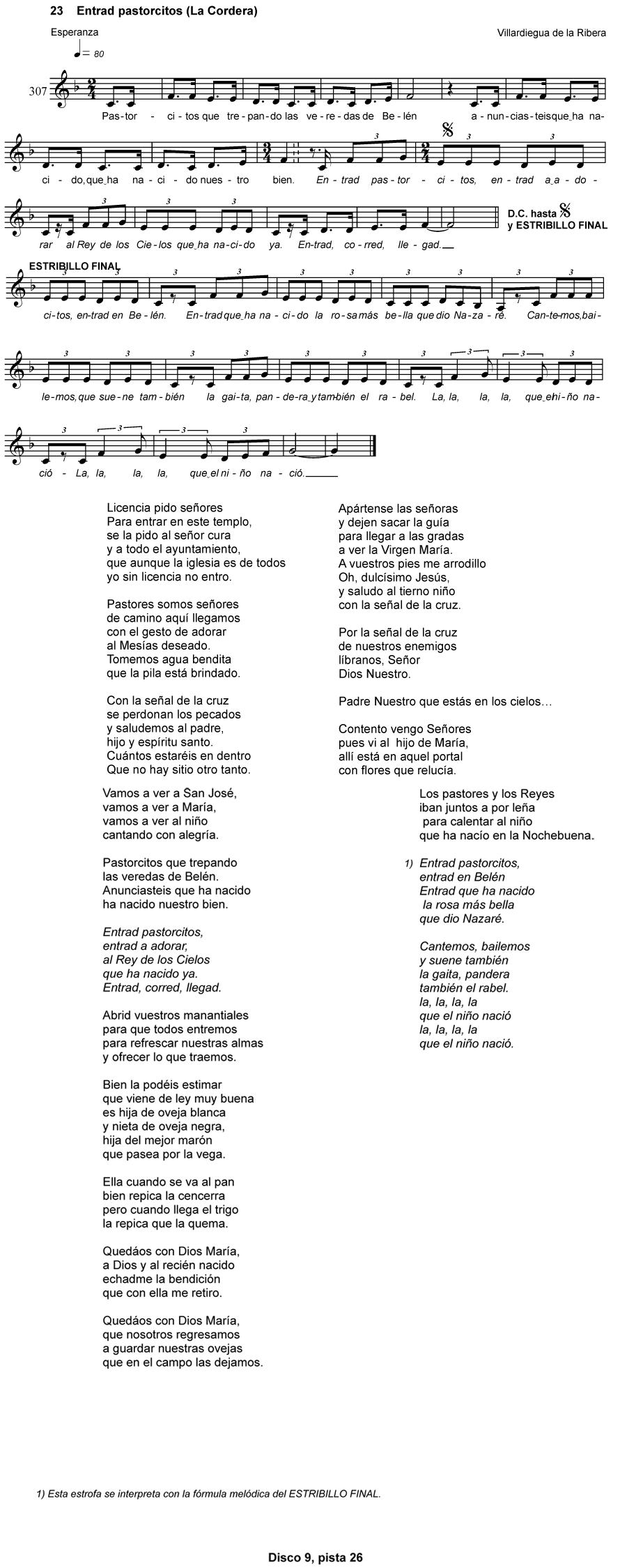 ENTRAD PASTORCITOS (LA CORDERA)