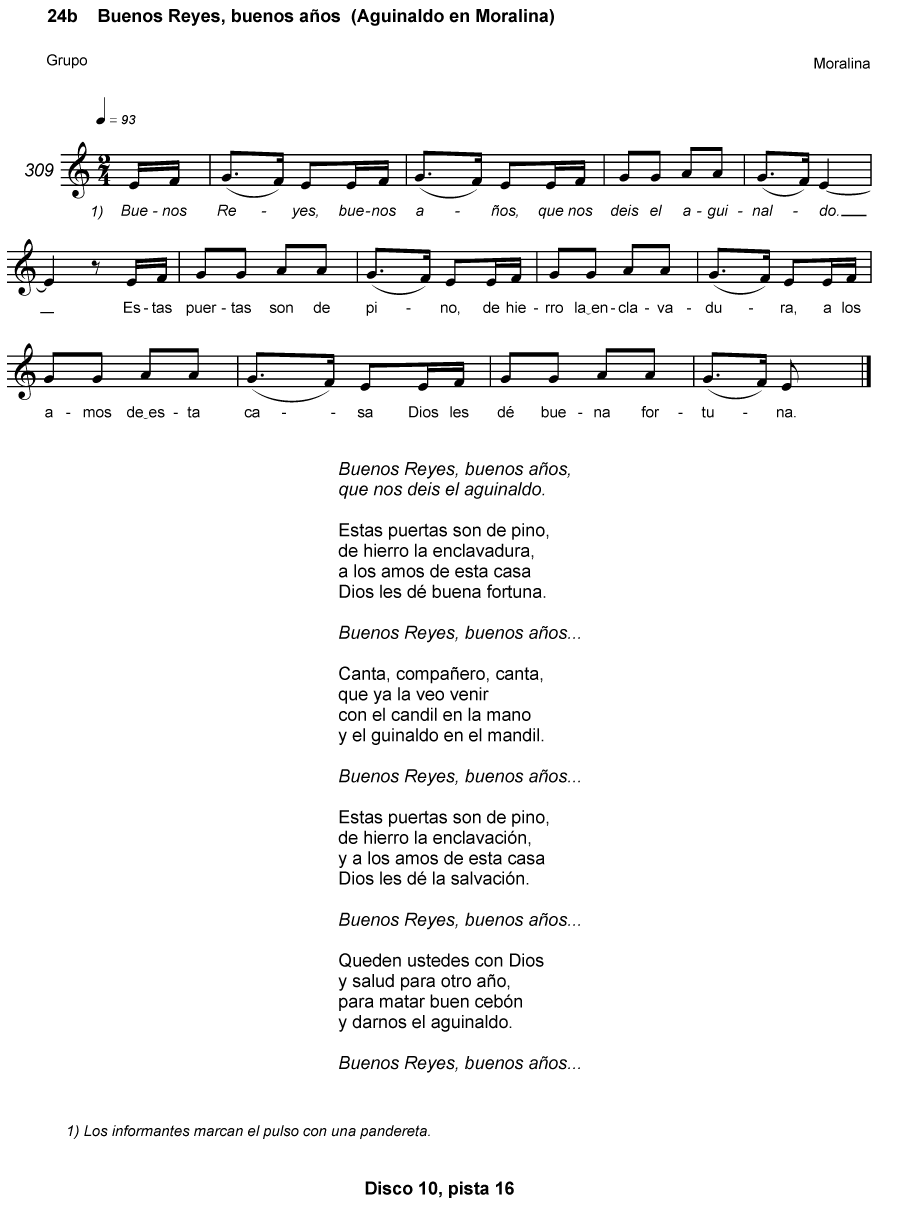BUENOS REYES, BUENOS AÑOS (AGUINALDOS EN MORALINA)