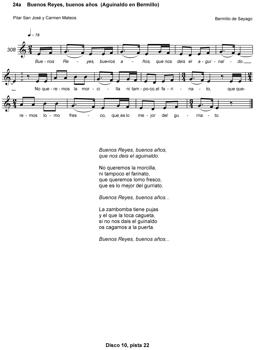 BUENOS REYES, BUENOS AÑOS (AGUINALDO EN BERMILLO)