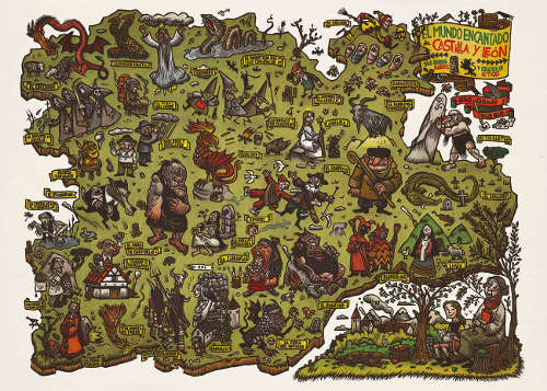 Mapa del Mundo encantado de Castilla y León