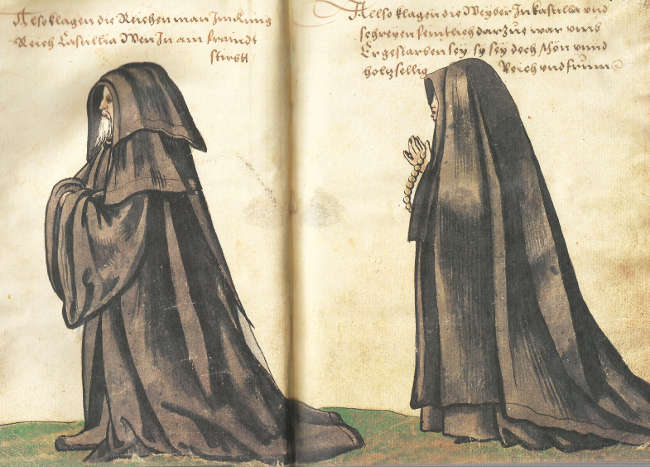 Llanto fúnebre en Castilla». Codíce de trajes de Weiditz. Hacia 1530